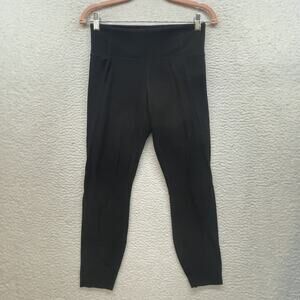 Athleta Leggings Womens Medium Black Salutation 7/8 Tight Crop Workout Gym